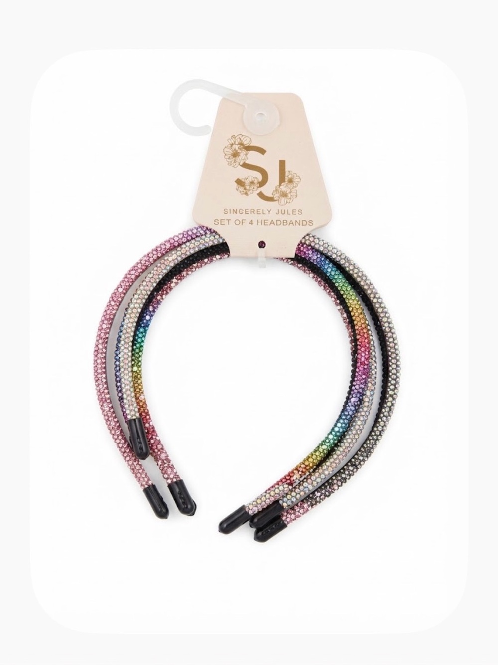 NWT ⚜️💖⚜️ Sincerely Jules Crystal Encrusted Headbands Set of 4